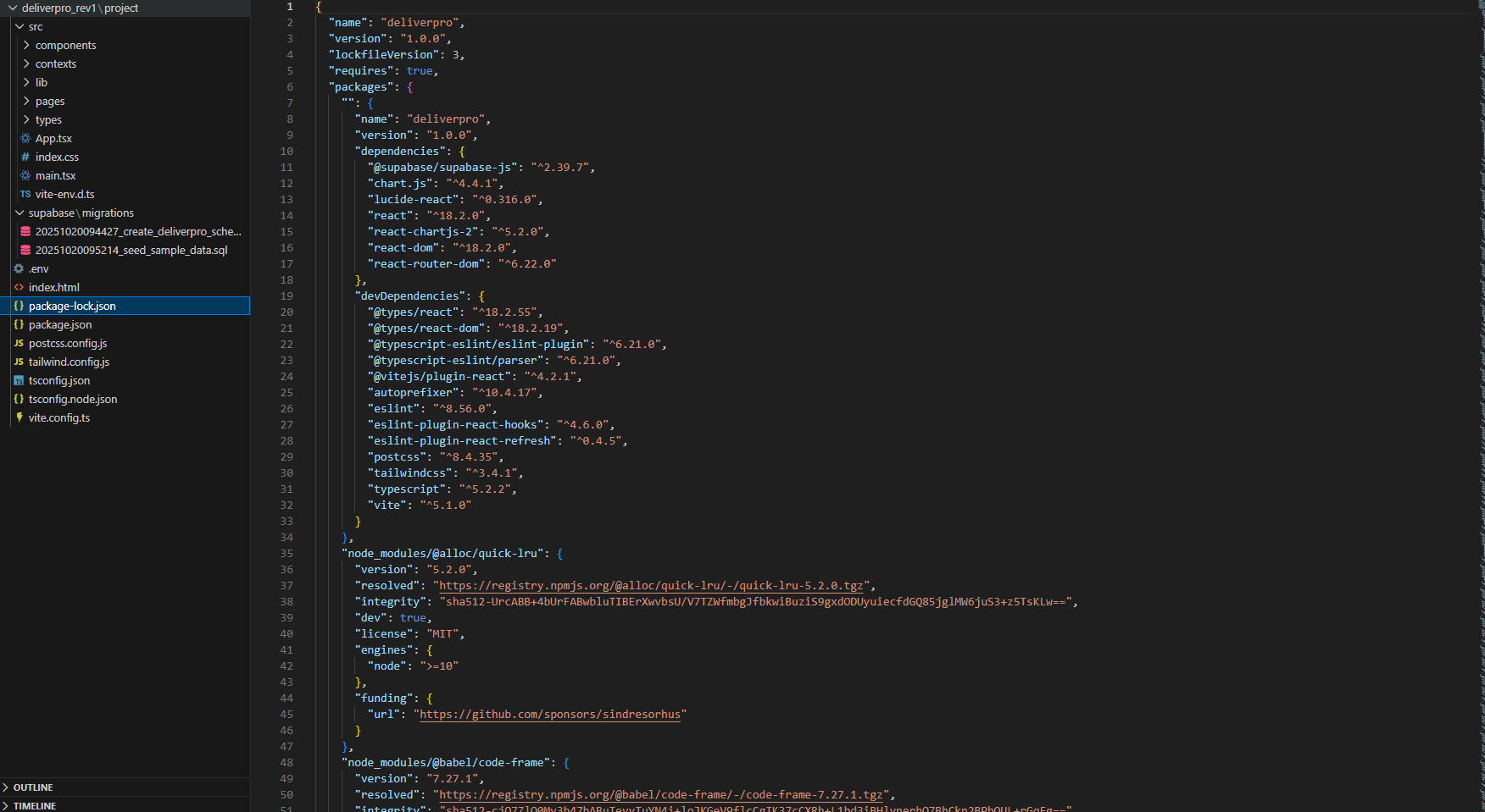 SEFELO development environment showcasing code